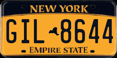 NY license plate GIL8644