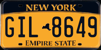 NY license plate GIL8649