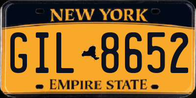 NY license plate GIL8652