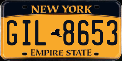 NY license plate GIL8653