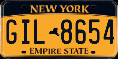 NY license plate GIL8654