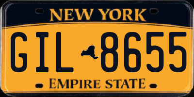 NY license plate GIL8655