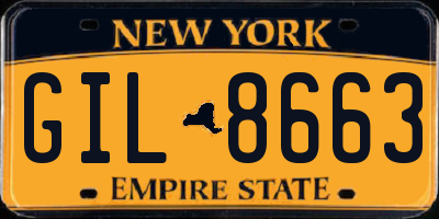 NY license plate GIL8663