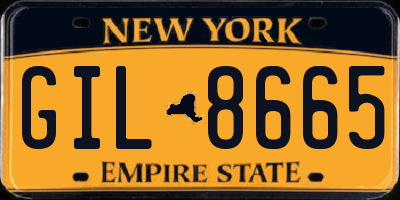 NY license plate GIL8665