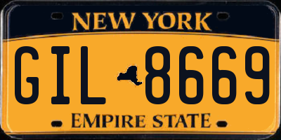 NY license plate GIL8669