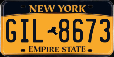 NY license plate GIL8673