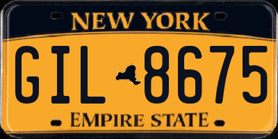 NY license plate GIL8675