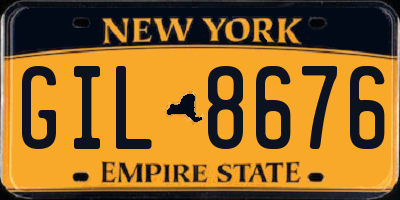 NY license plate GIL8676