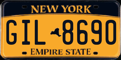 NY license plate GIL8690