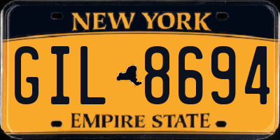 NY license plate GIL8694