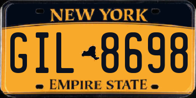 NY license plate GIL8698