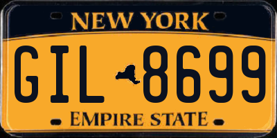 NY license plate GIL8699