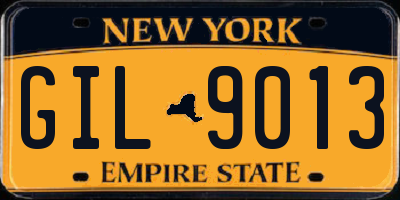 NY license plate GIL9013