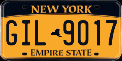 NY license plate GIL9017