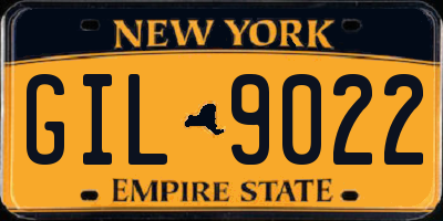 NY license plate GIL9022