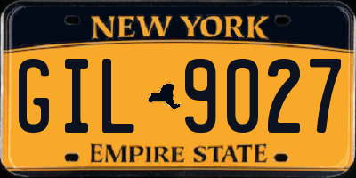 NY license plate GIL9027
