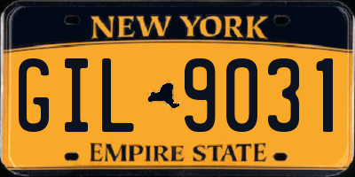 NY license plate GIL9031