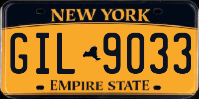 NY license plate GIL9033