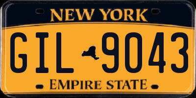 NY license plate GIL9043