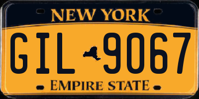 NY license plate GIL9067