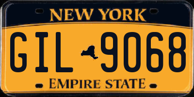 NY license plate GIL9068
