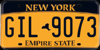 NY license plate GIL9073