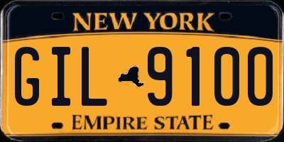 NY license plate GIL9100