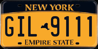 NY license plate GIL9111