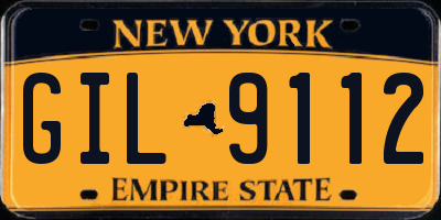 NY license plate GIL9112