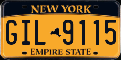 NY license plate GIL9115