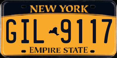 NY license plate GIL9117