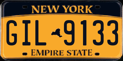 NY license plate GIL9133