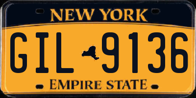 NY license plate GIL9136