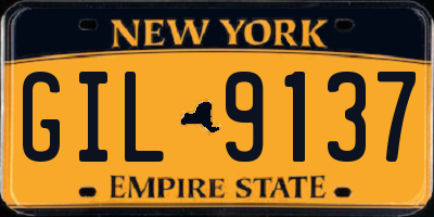 NY license plate GIL9137