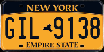 NY license plate GIL9138