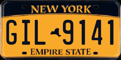 NY license plate GIL9141