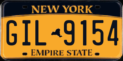 NY license plate GIL9154