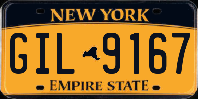NY license plate GIL9167