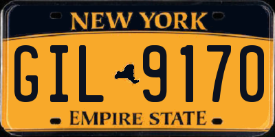 NY license plate GIL9170