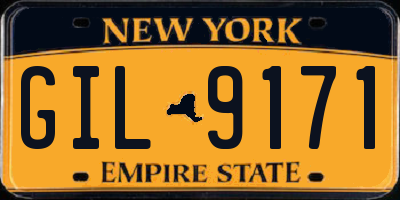 NY license plate GIL9171
