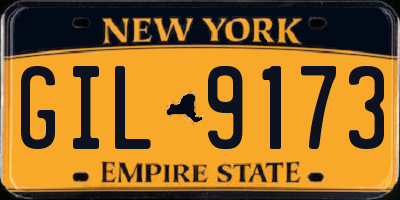 NY license plate GIL9173