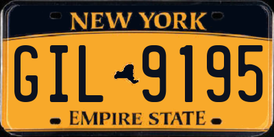NY license plate GIL9195