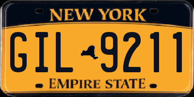 NY license plate GIL9211