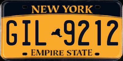 NY license plate GIL9212