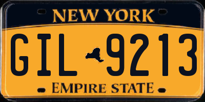 NY license plate GIL9213