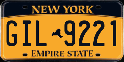 NY license plate GIL9221