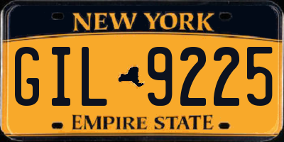 NY license plate GIL9225