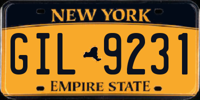 NY license plate GIL9231