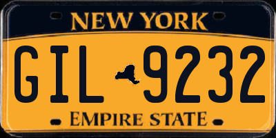 NY license plate GIL9232