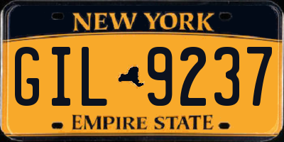NY license plate GIL9237